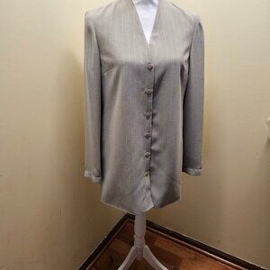 Sandra King Tan and White Topcoat